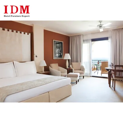 Custom IDM Luxury Wooden Hotel Furniture Bedroom Set