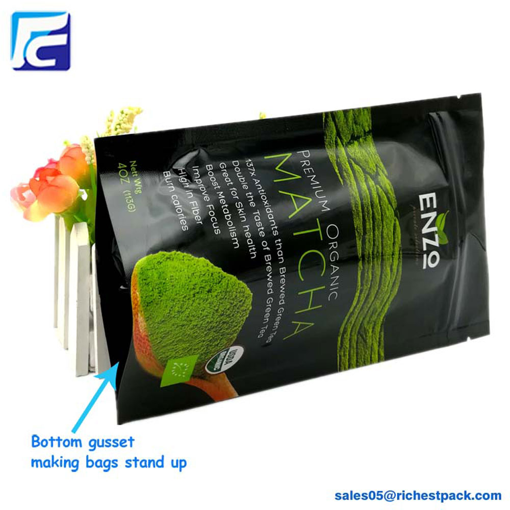 Custom printing zipper foil whey protein powder bag