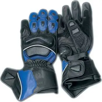 Leather motorbike gloves