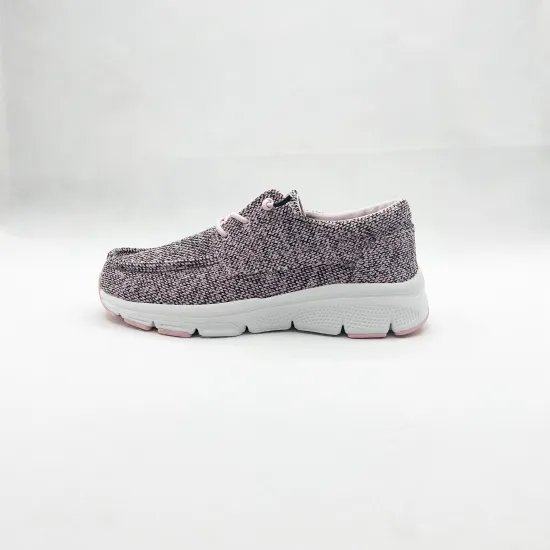 Wholesale Custom Canvas Loafers: Breathable Comfortable Walking Shoes for Women