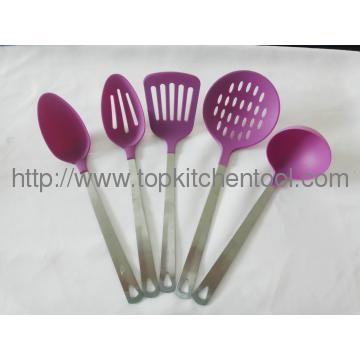 5pcs  Nylon Kitchen utensil set with S/S handle