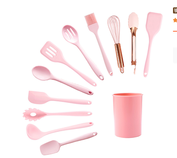 Mini silicone kitchenware set of 12 pieces set of
