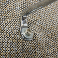 Eames - Silla cubierta de tela con pierna cromada