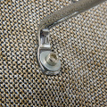 Chaise recouverte de tissu Eames avec jambe chromée