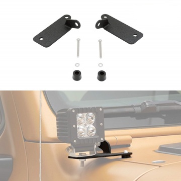 A-Pilla-Windschutzschatten-Scharnier-Licht-Montage-Klammern für Wrangler 2018-2021 JL / 2020-2021 Gladiator JT