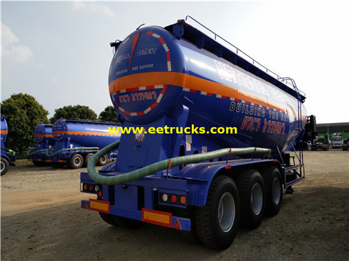 3 Axle 35-60CBM Wingi wa matrekta ya tank ya poda