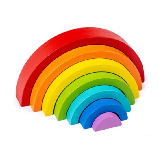 Rainbow Stacker: A Multicolored Nesting, Stacking, and Building Toy Set for Kids