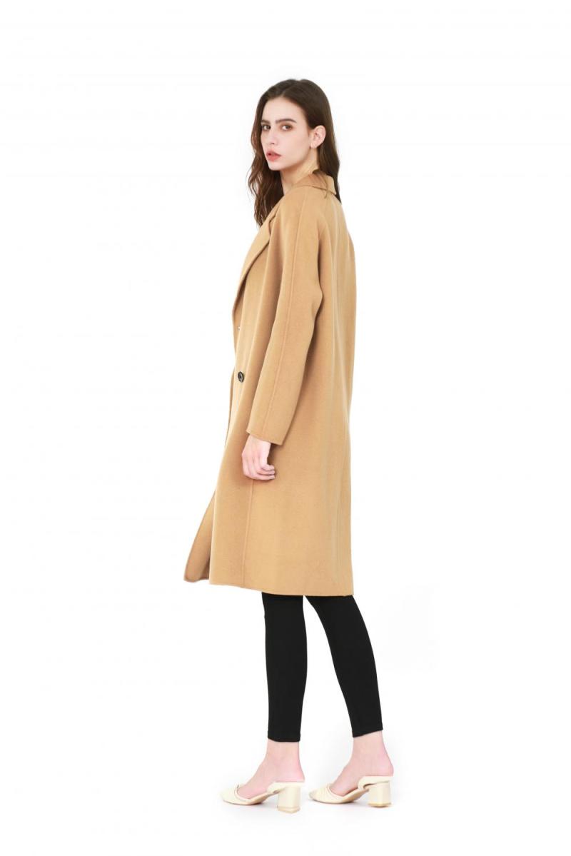 Suit Collar Slightly Slim Woolen Coat