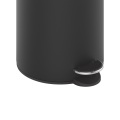 Black Step-On Trash Can With Lid