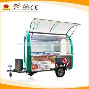 Stylish rmobile wagon food cafe market stand cart