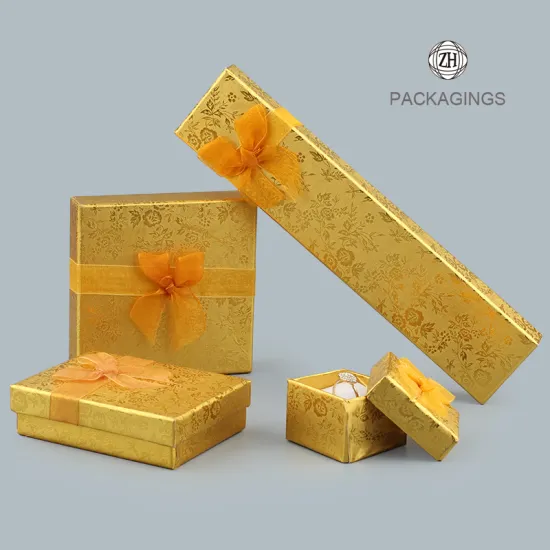 Foam insert small yellow necklace packaging box