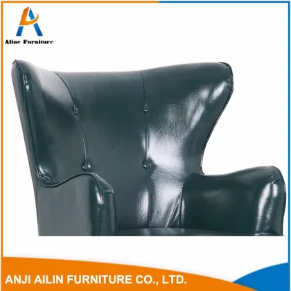 Deep green PU leather lesiure accent tub chair