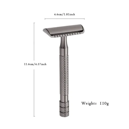 Classic Mens Safety Razor: Brass & Stainless Steel Double Edge Shaving Tool for Smooth Shaves