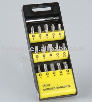 16pc screw bit set