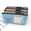 School stationary cat pattern cute canvas pencil case