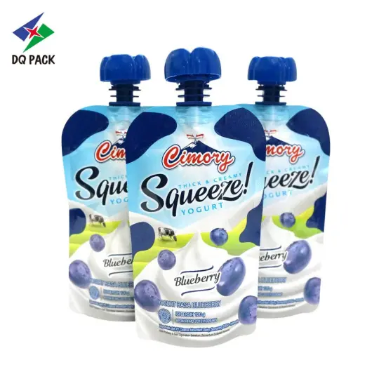 Aluminum Foil Stand Up Pouch with Spout Top for Liquid Packaging
