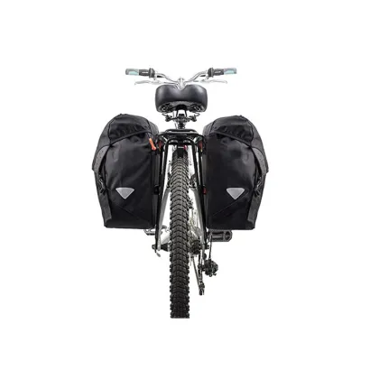 Clip-on Quick Release Double Pannier Bicycle Saddle Bag