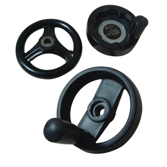 CNC Customizable Black Smooth Bakelite Three Spoke Handwheel with Inner Hole