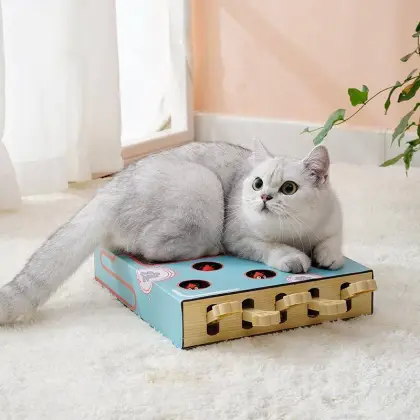 Five Hole Whack-A-Mole Cat Scratcher