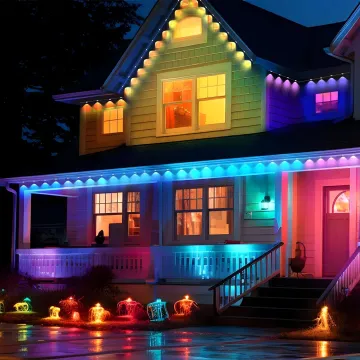 ICRGB Smart WiFi Control Outdoor String Light - Waterproof Christmas Holiday Lights