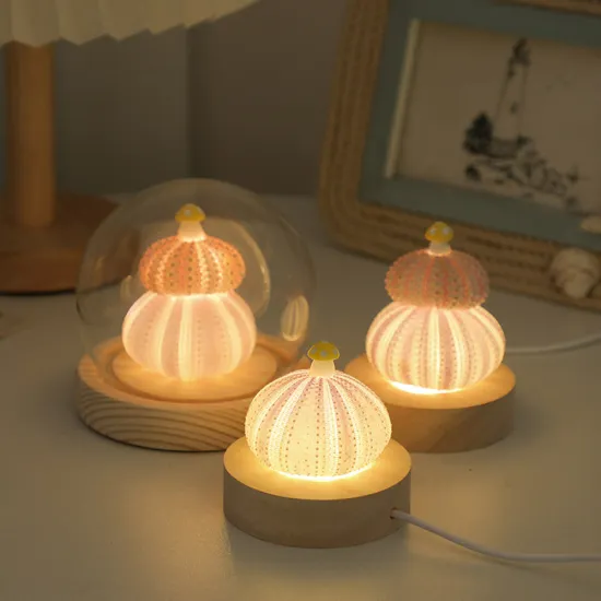 DIY LED Sea Urchin Shell Table Lamp: A Battery-Powered Glowing Night Light for Your Bedroom