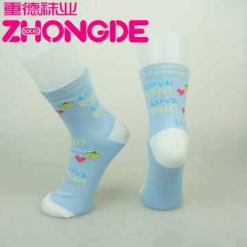 wholesales 100 cotton cheap design socks
