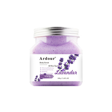 Lavender Body Exfoliating Scrub for All Skin Types: Private Label Fruit Body Scrub for Moisturizing and Skin Whitening