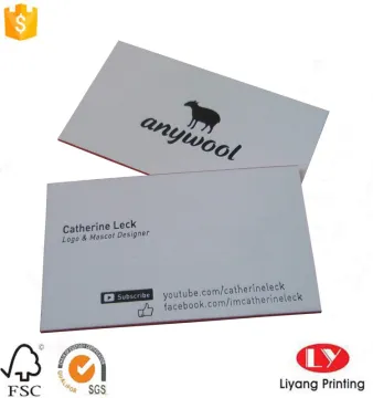 Custom thick business card with black printing