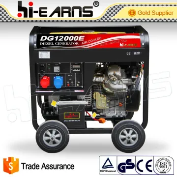 9KW electric start open three phase air-cooled diesel generator