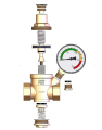 TMOK Adjustable BSP Thread Water Control Regulator: Pressure Reducing Valve with Water Gauge