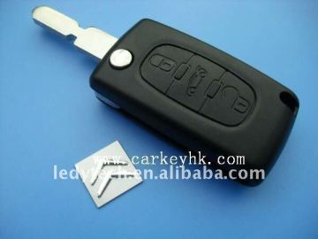 Discount price Citroen 3 buttons flip blank key 406 blade 433Mhz ID46 chip