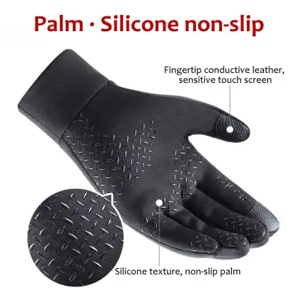 Cold-proof Ski Gloves Waterproof Winter Gloves Cycling Fluff Warm Gloves For Touchscreen Cold Weather Windproof Anti Slip