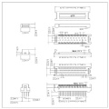 1.27x2.54mm mm IDC conector de plugue de dip de cabo plano de quatro linhas