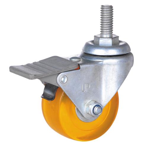 2 tums PP / PVC Swivel Caster med broms