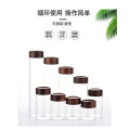 150ml airtight glass bottle with wooden cap