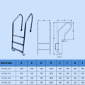 Swimbad Step Ladder boppe grûn swimbad ljedder