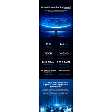Monitor Xiaomi Pantalla de visualización de 34 pulgadas