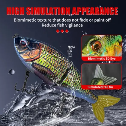 57g 145mm Glide Bait Jointed Swim Bait for Sea Bass Lures Trolling