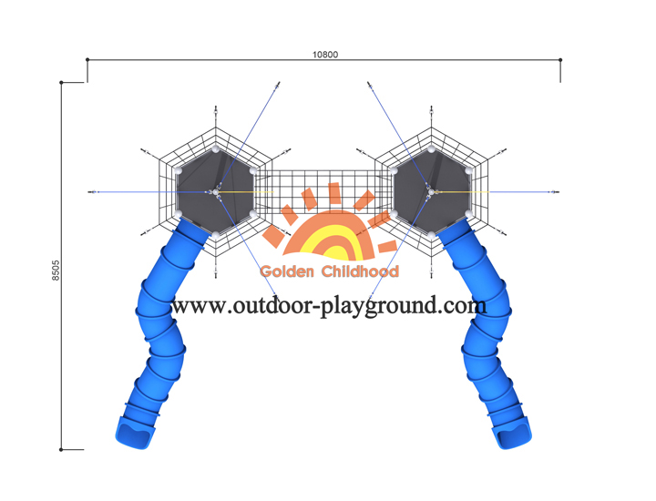 Double Indoor Playground For Toddlers With Tube Top