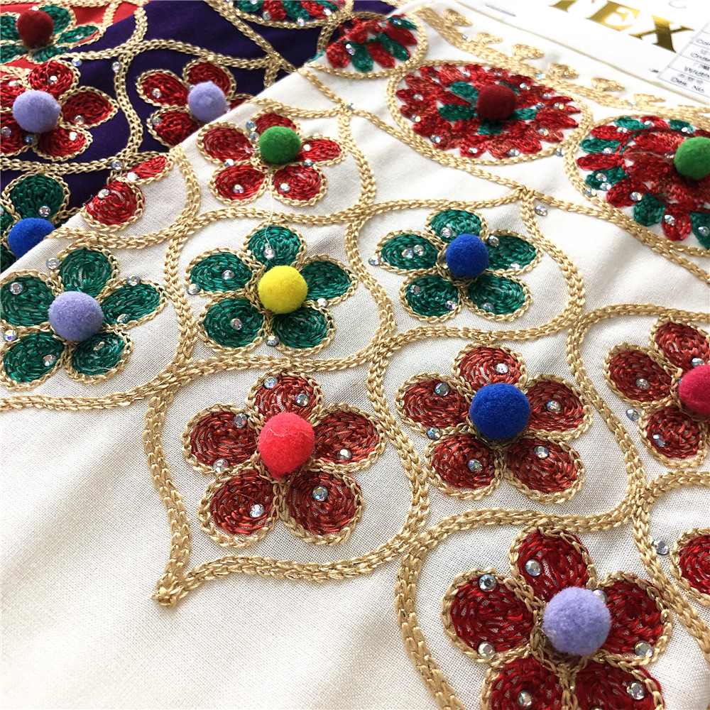Rayon Solid With Embroidey