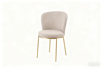 Elegant Curved Back Gold Leg Chairs for Kitchen