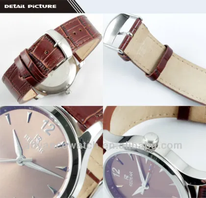 5ATM Man Watch with Genuine Leather Strap watch Stainless Steel watch