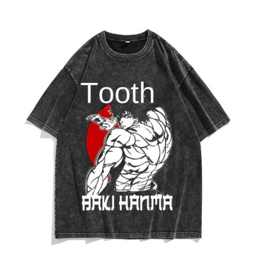 อนิเมะแฟนเบลด Baki Hanma เสื้อยืดแขนสั้น