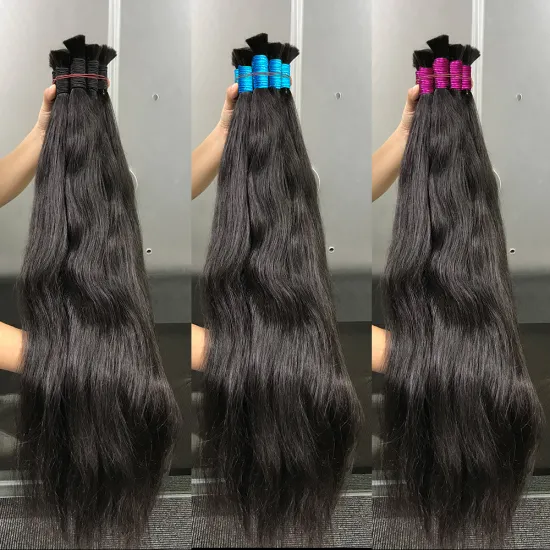 Indian Human Virgin Hair - 100% Unprocessed Raw Bulk Hair