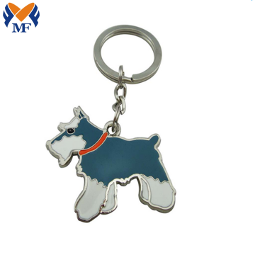 Metal Customized Logo Dog Keychain Charm