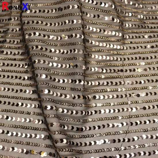 3mm 5mm 6mm Professional Sequin Stripe Fabric