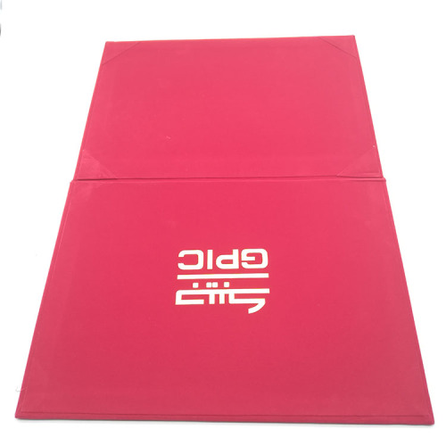 Custom Red Velvet Luxury Paper Menu