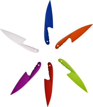 Children Safety Plastic Kitchen Knife Set for Fruits, Vegetables, and Bread