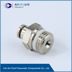 Luft-Fluid Teflon Waschmaschine Fitting Straight Male Adapter.