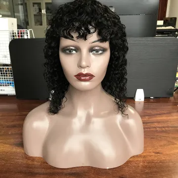 Factory wholesale cheap curly bob human hair wig, curly bob wigs for black women, human hair glueless bob wigs